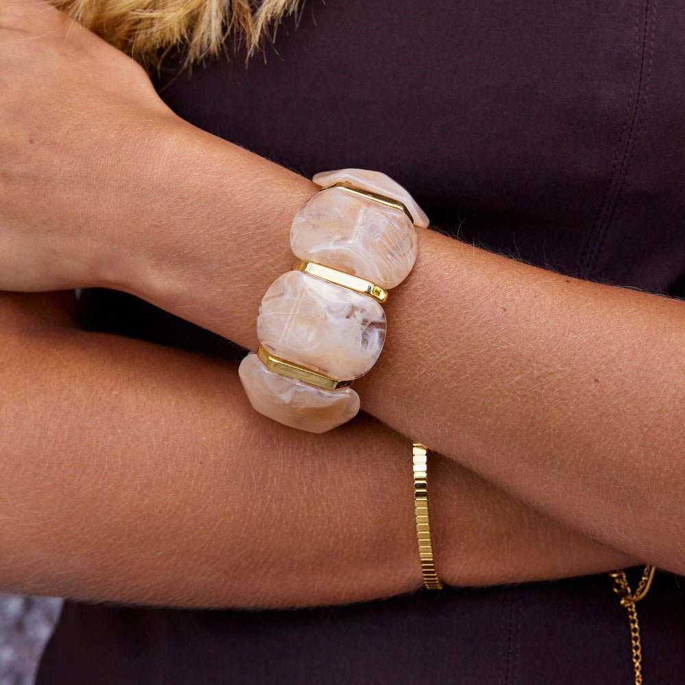 Odette Chunky Elastic Bangle - Beautiful Earth Boutique