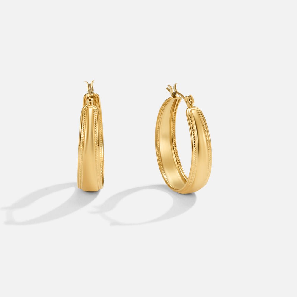 Orelia Gold Hoop Earrings - Beautiful Earth Boutique