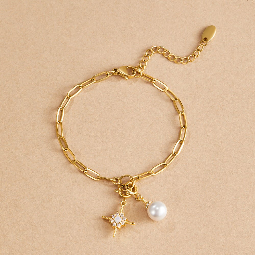 Pia Chain Link Charm Bracelet - Beautiful Earth Boutique