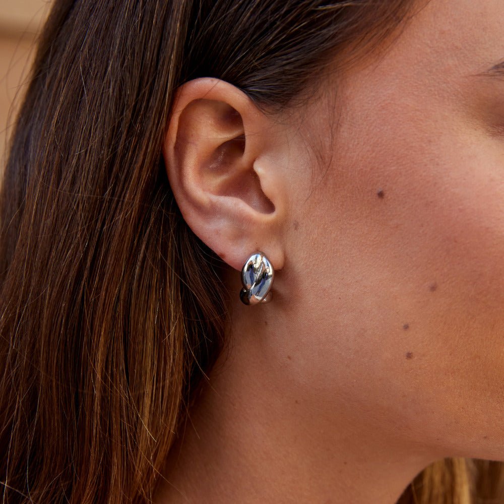 Silver Dakota Twisted Earrings - Beautiful Earth Boutique