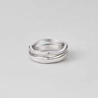 Silver Madison Wave Ring Set - Beautiful Earth Boutique