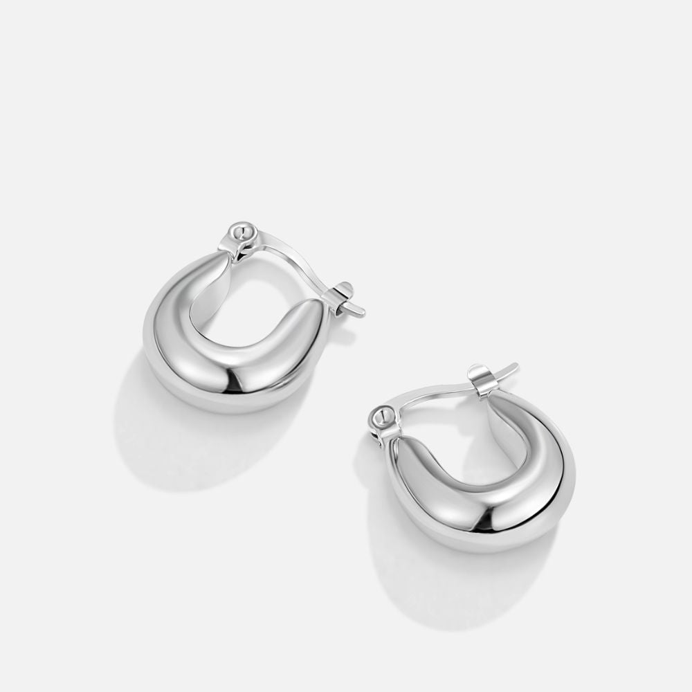 Silver Serenity Hoop Earrings - Beautiful Earth Boutique
