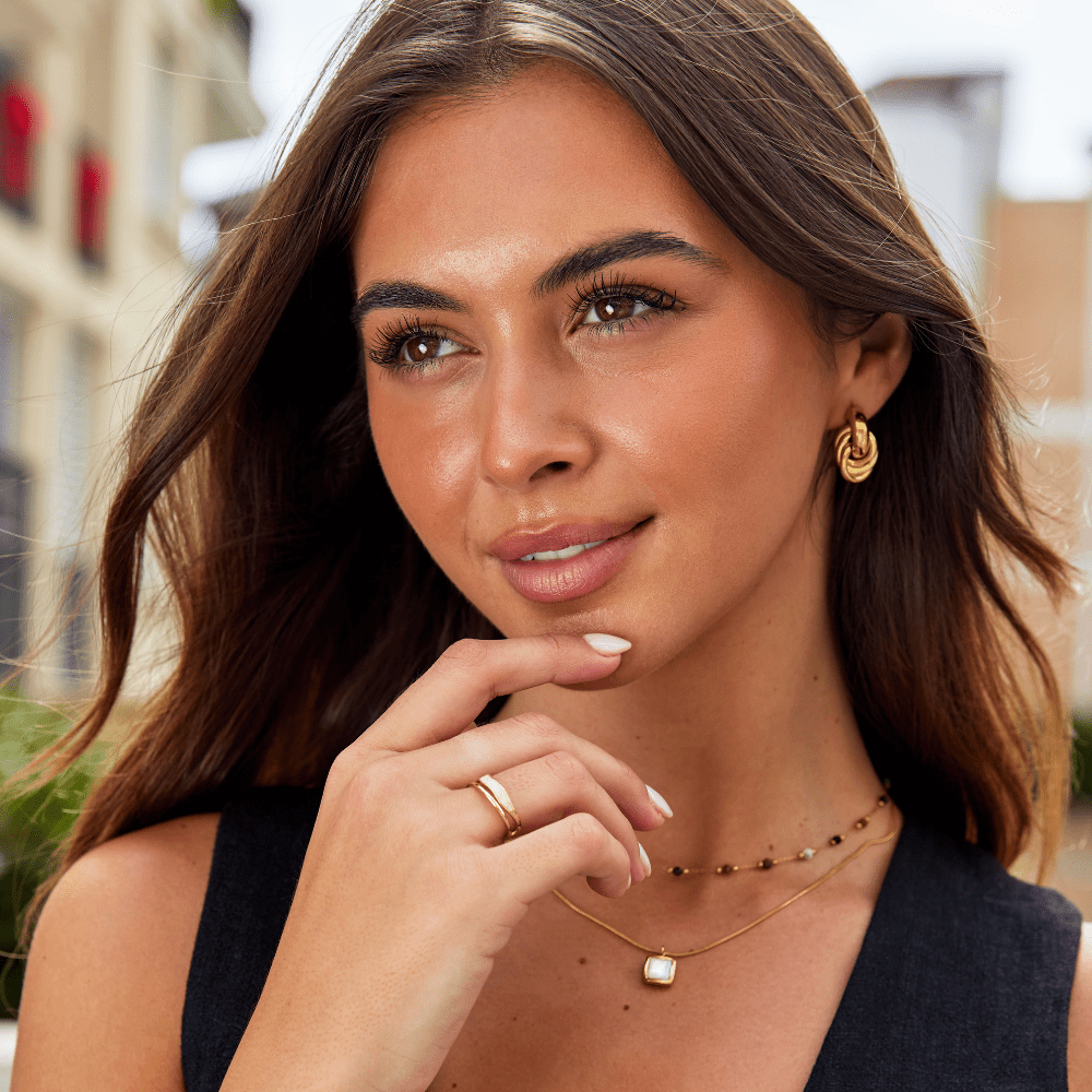 Sofia Twisted Gold Hoop Earrings - Beautiful Earth Boutique