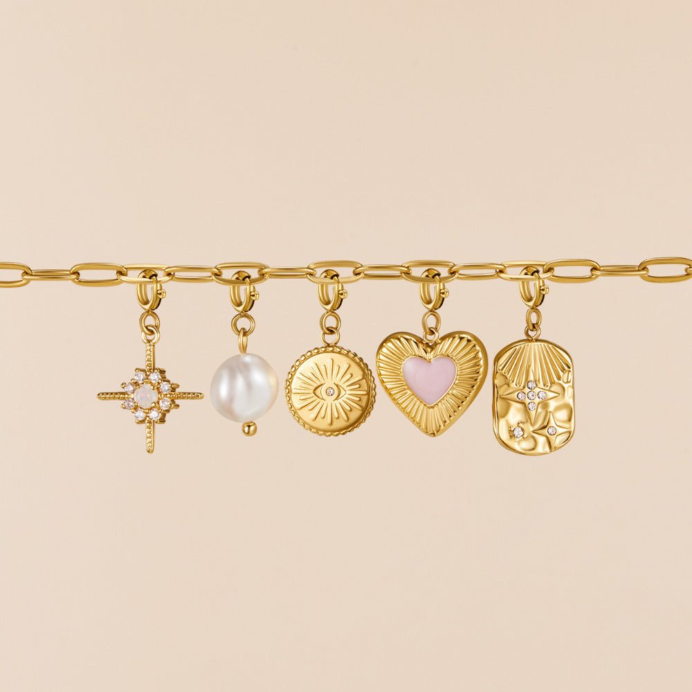 'The Truth' Gold Eye Coin Charm - Beautiful Earth Boutique