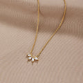 Tiffany Crystal Leaf Pendant Necklace - Beautiful Earth Boutique