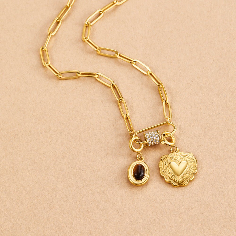 Tiger Eye Stone Charm - Beautiful Earth Boutique