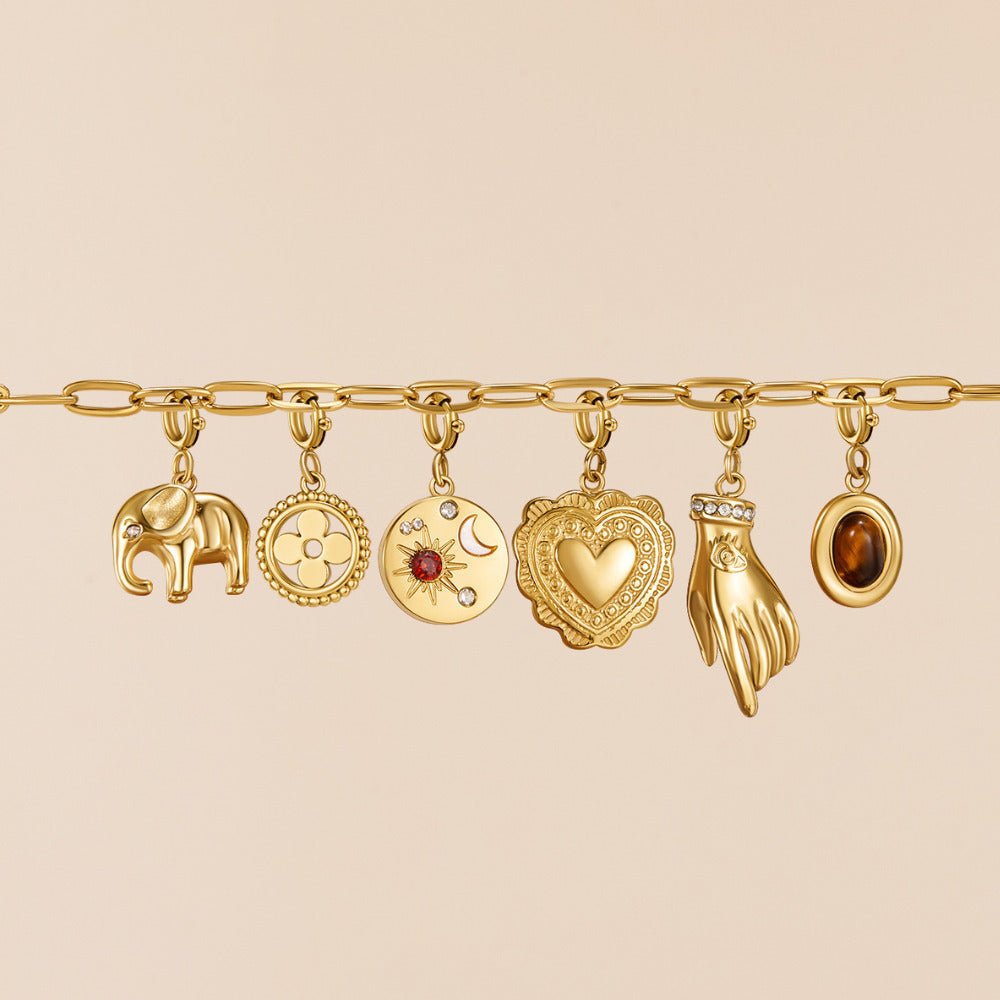 Tiger Eye Stone Charm - Beautiful Earth Boutique