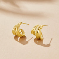 Twisted Ivana Hoop Earrings - Beautiful Earth Boutique