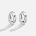 Twisted Sandara Silver Hoop Earrings - Beautiful Earth Boutique