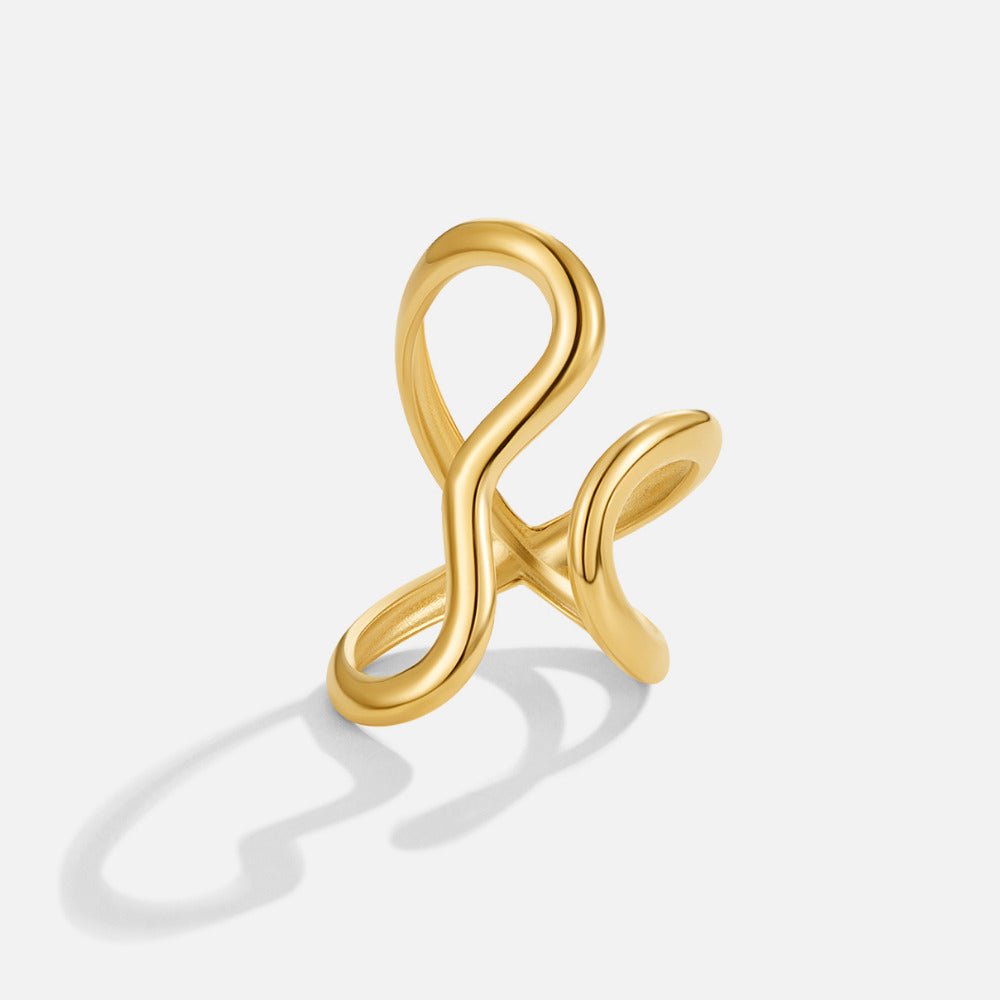 Yana Geometric Twist Ring - Beautiful Earth Boutique