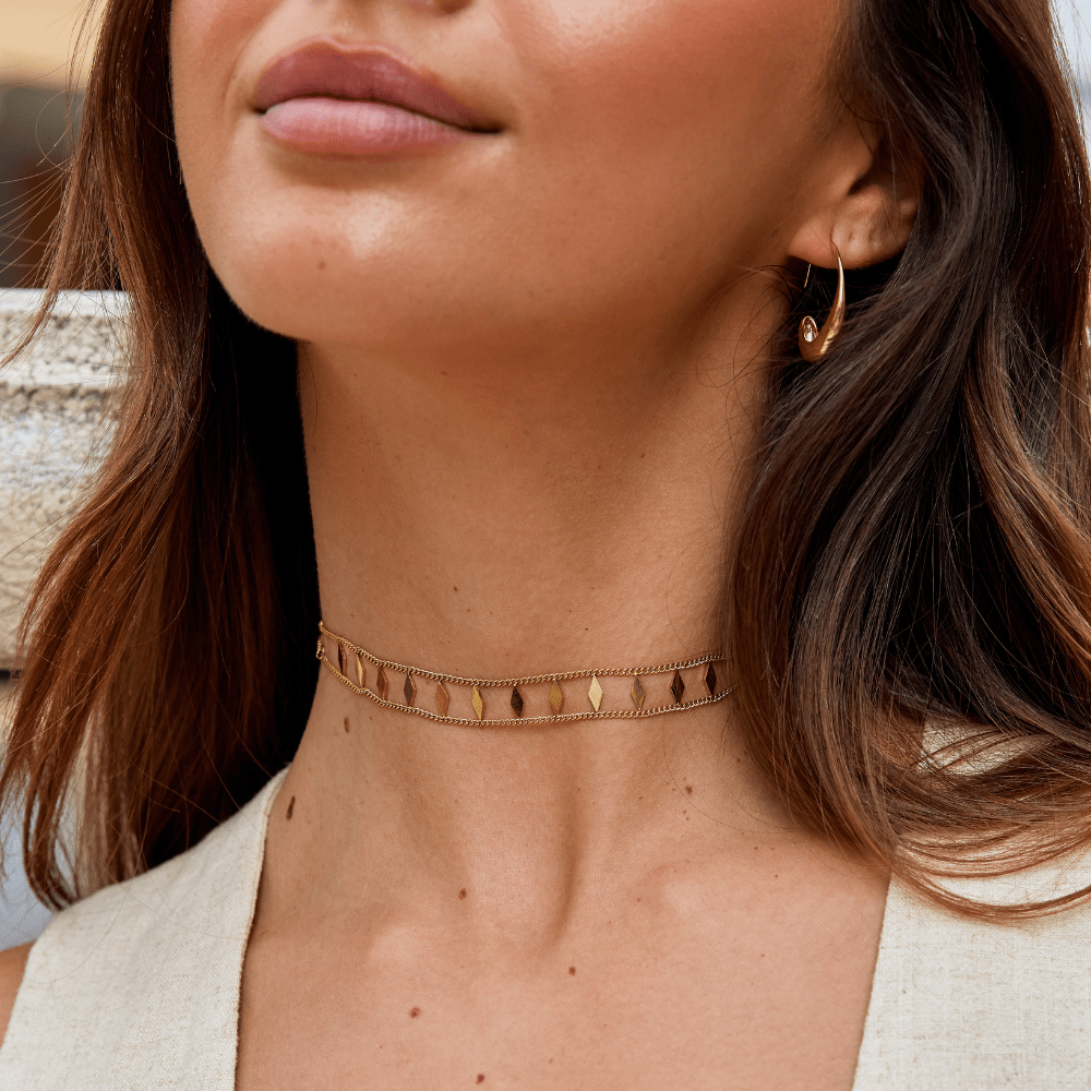 Zara Gold Choker - Beautiful Earth Boutique